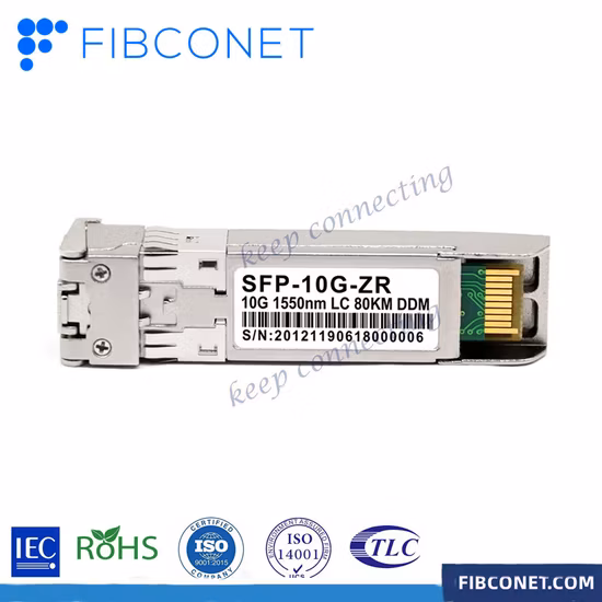 SFP+ Aoc Dac Glasfaserkomponenten DWDM SFP 10 GB 80 km SFP-Transceiver-Modul